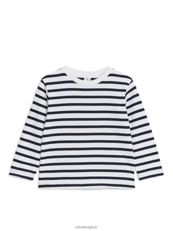 ARKET kleding 0DXJP1518 donkerblauw/beige T-shirt met lange mouwen, set van 2 kinderen
