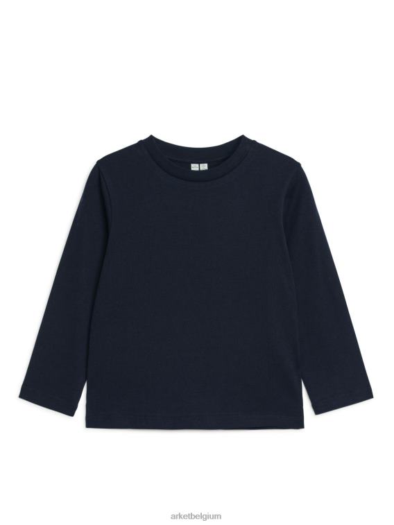 ARKET kleding 0DXJP1518 donkerblauw/beige T-shirt met lange mouwen, set van 2 kinderen