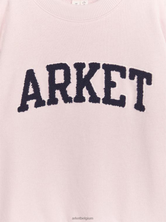 ARKET kleding 0DXJP1521 bleekroze Varsity-sweatshirt kinderen