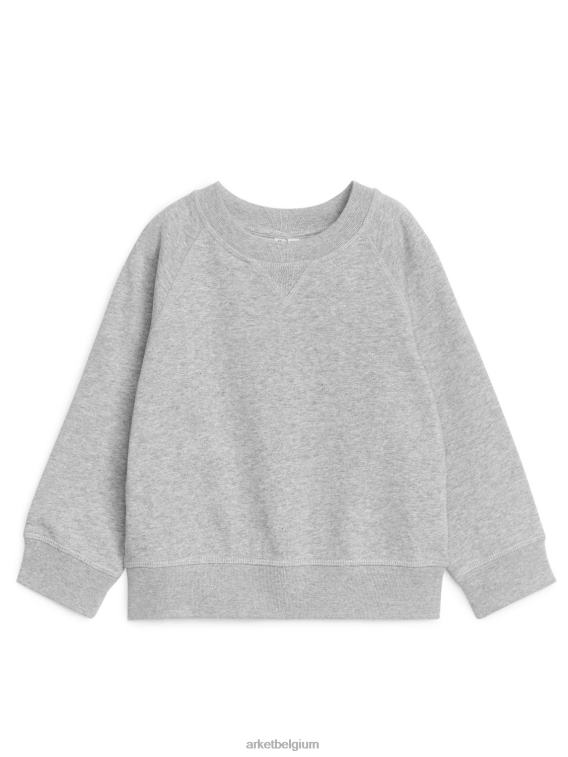 ARKET kleding 0DXJP1522 grijs gemêleerd sweatshirt van franse badstof kinderen