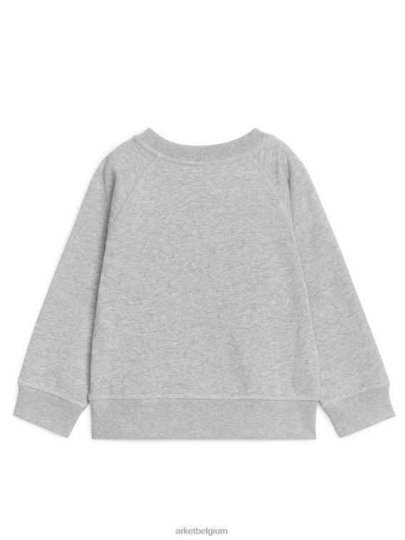ARKET kleding 0DXJP1522 grijs gemêleerd sweatshirt van franse badstof kinderen
