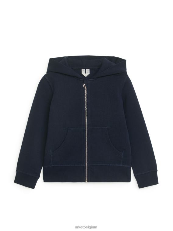ARKET kleding 0DXJP1530 donkerblauw hoodie met rits kinderen