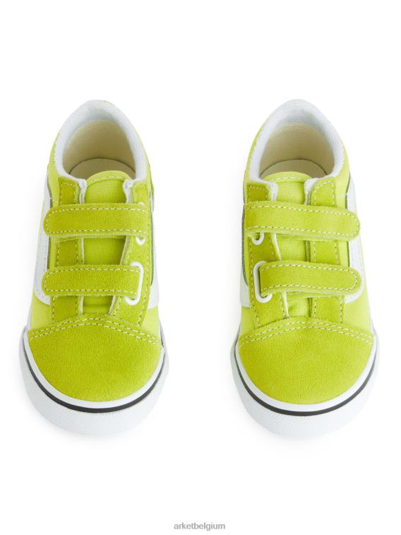 ARKET schoenen 0DXJP1393 Fel groen vans old skool klittenbandsneakers voor peuters kinderen