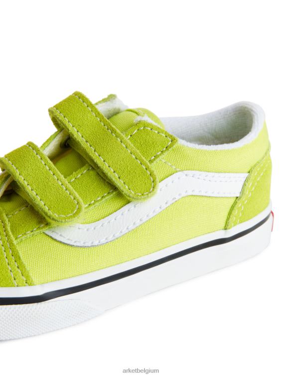 ARKET schoenen 0DXJP1393 Fel groen vans old skool klittenbandsneakers voor peuters kinderen