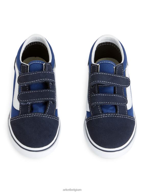 ARKET schoenen 0DXJP1398 donkerblauw/wit vans old skool klittenbandsneakers voor peuters kinderen