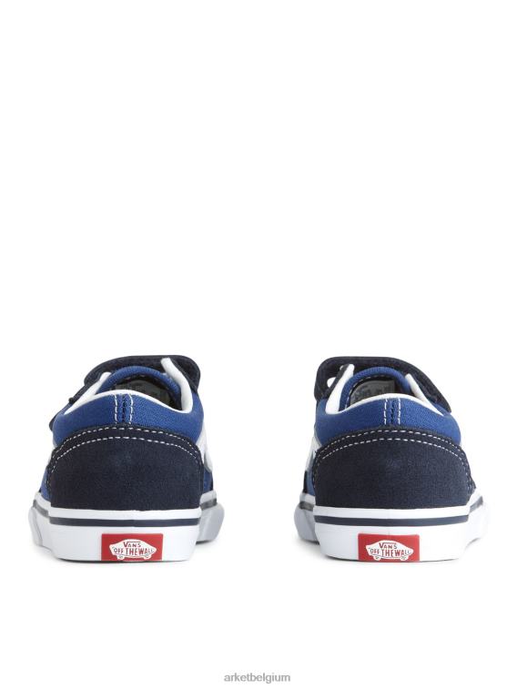 ARKET schoenen 0DXJP1398 donkerblauw/wit vans old skool klittenbandsneakers voor peuters kinderen