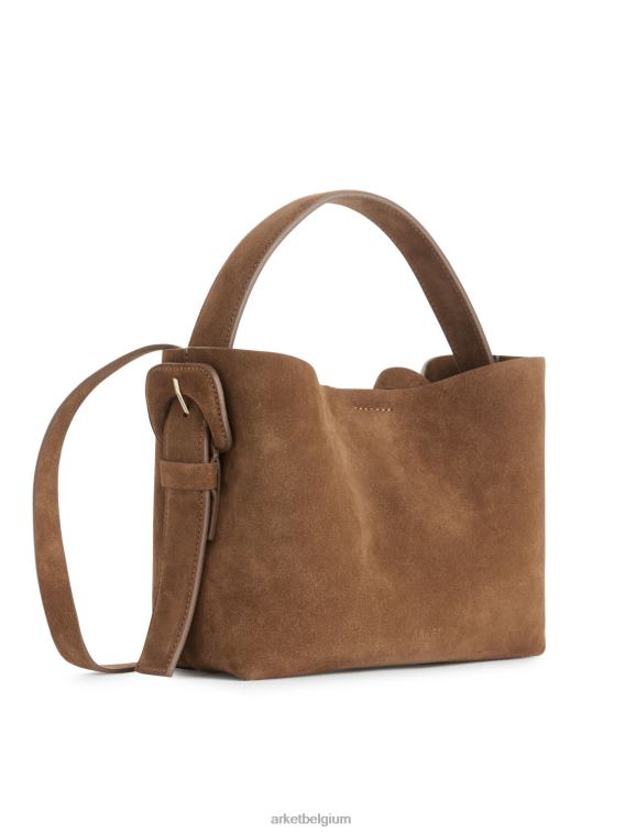 ARKET Tassen 0DXJP742 bruin suède crossbodytas unisex