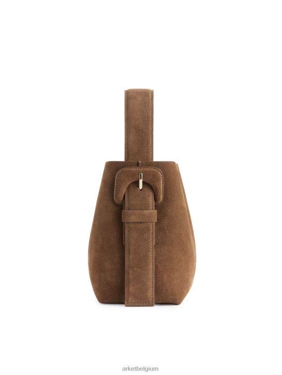ARKET Tassen 0DXJP742 bruin suède crossbodytas unisex