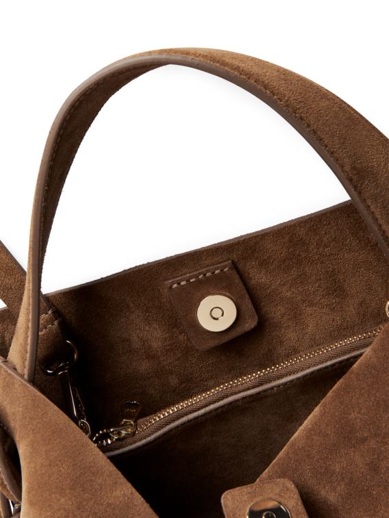 ARKET Tassen 0DXJP742 bruin suède crossbodytas unisex