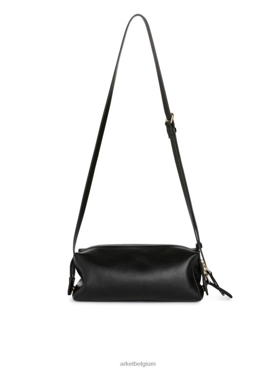 ARKET Tassen 0DXJP744 zwart boxy leren crossbodytas unisex