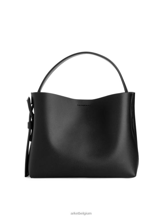 ARKET Tassen 0DXJP745 zwart leren crossbodytas unisex