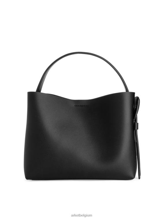 ARKET Tassen 0DXJP745 zwart leren crossbodytas unisex