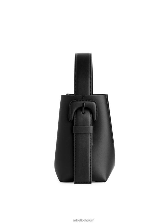 ARKET Tassen 0DXJP745 zwart leren crossbodytas unisex