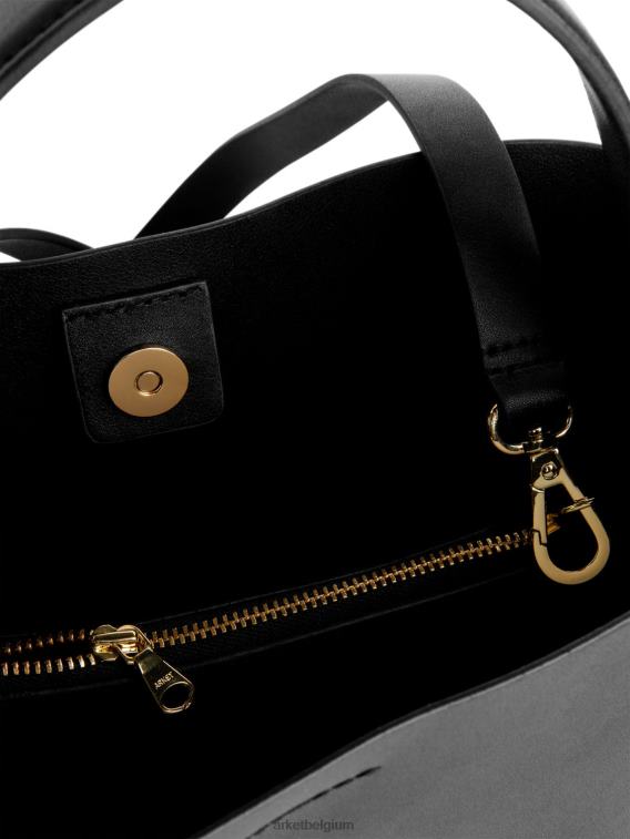 ARKET Tassen 0DXJP745 zwart leren crossbodytas unisex
