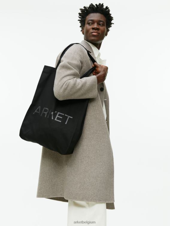ARKET Tassen 0DXJP747 zwart canvas draagtas unisex