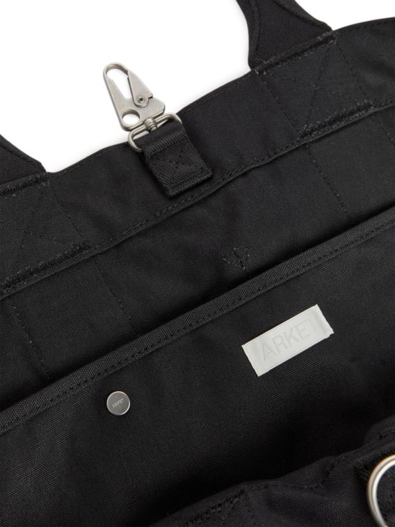 ARKET Tassen 0DXJP749 zwart Canvas draagtas met meerdere zakken unisex