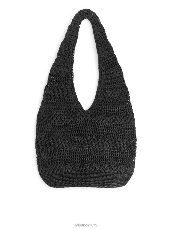 ARKET Tassen 0DXJP751 zwart gehaakte strozak unisex