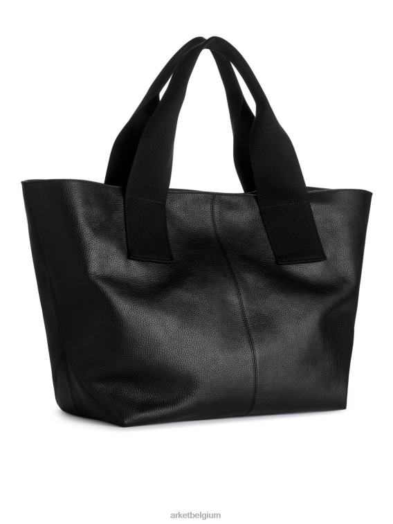 ARKET Tassen 0DXJP753 zwart leren draagtas unisex