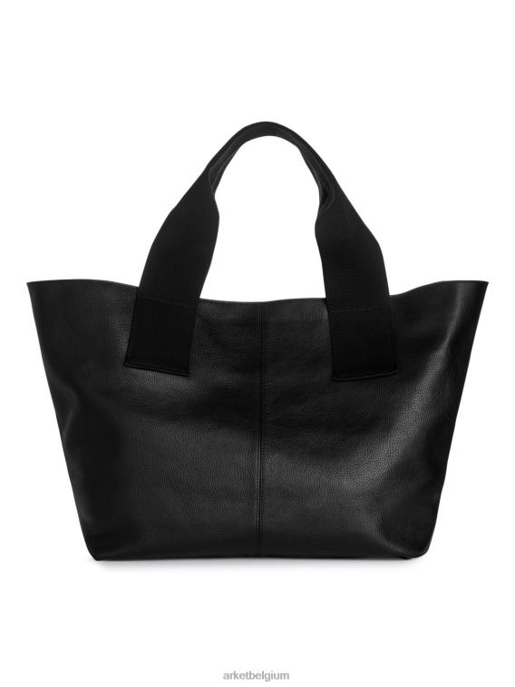 ARKET Tassen 0DXJP753 zwart leren draagtas unisex