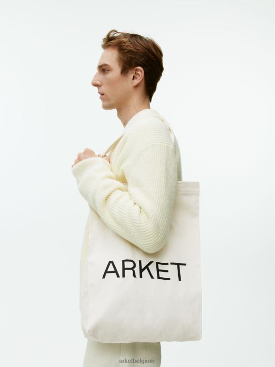 ARKET Tassen 0DXJP755 gebroken wit canvas draagtas unisex