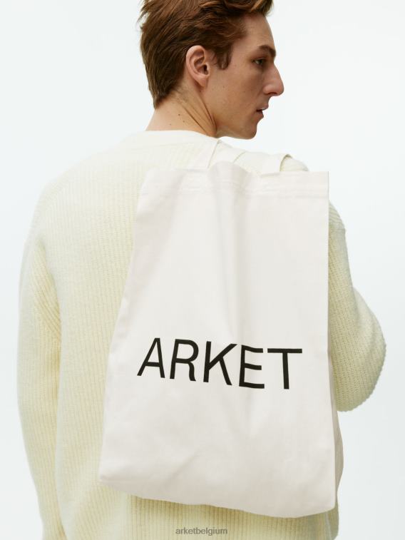 ARKET Tassen 0DXJP755 gebroken wit canvas draagtas unisex