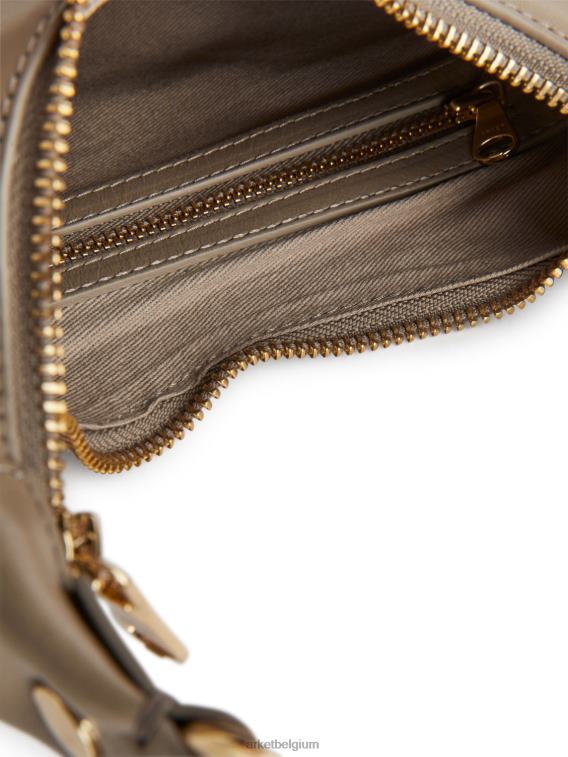 ARKET Tassen 0DXJP758 beige leren tasje halve maan unisex