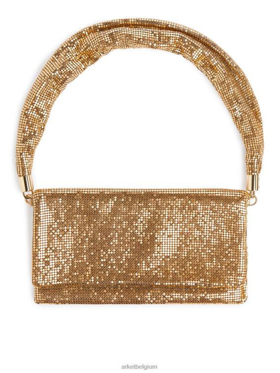 ARKET Tassen 0DXJP770 goud metalen schoudertas unisex
