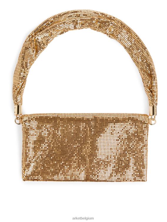 ARKET Tassen 0DXJP770 goud metalen schoudertas unisex