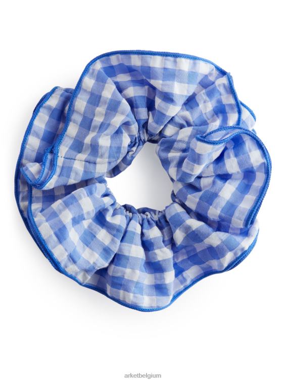 ARKET accessoires 0DXJP852 blauw Wit extra grote scrunchie vrouwen