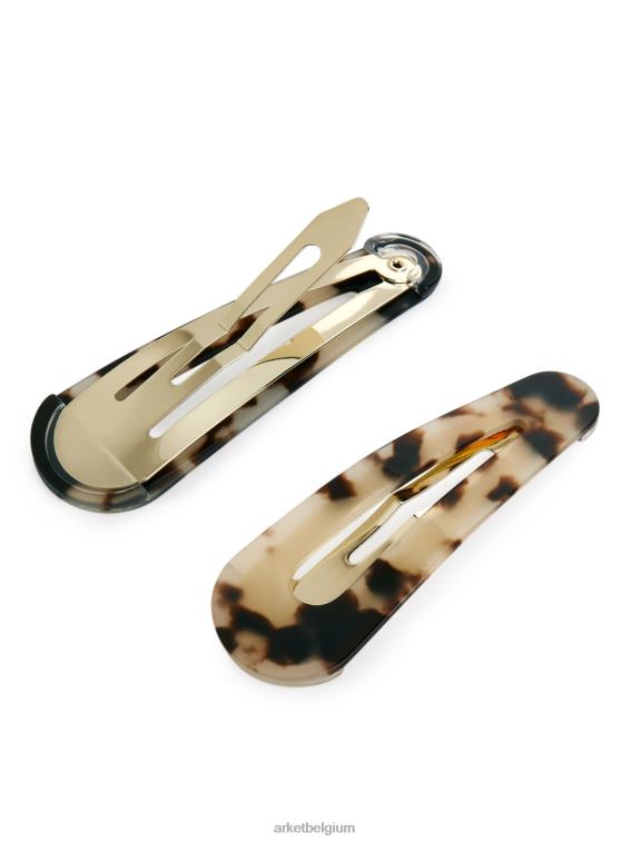 ARKET accessoires 0DXJP854 schildpad haarclips set van 2 vrouwen