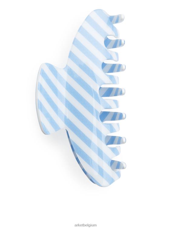 ARKET accessoires 0DXJP855 wit Blauw gestreepte haarklauw vrouwen