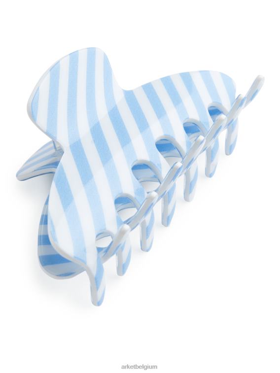 ARKET accessoires 0DXJP855 wit Blauw gestreepte haarklauw vrouwen
