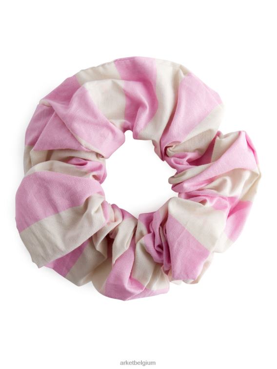 ARKET accessoires 0DXJP856 roze/gebroken wit katoen-linnenmix vrouwen