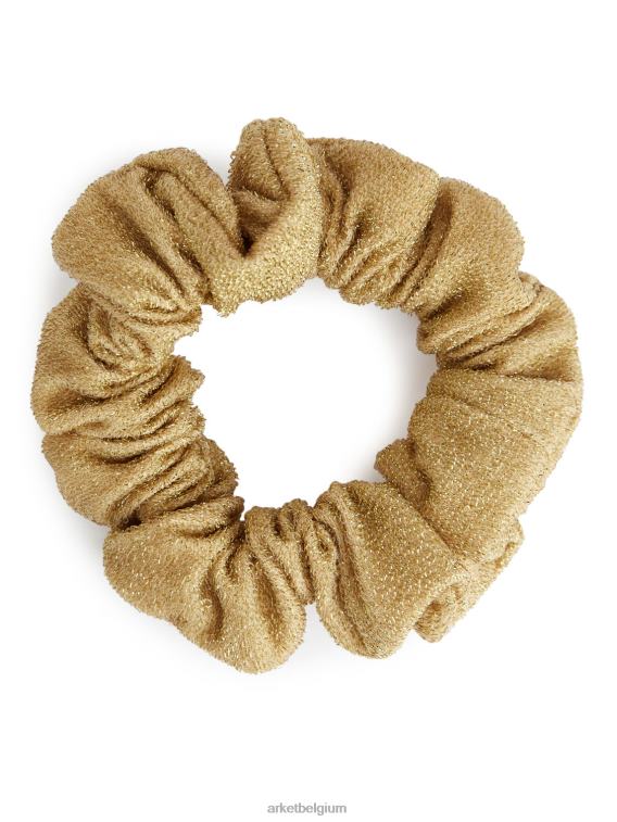 ARKET accessoires 0DXJP862 goud metalen scrunchie vrouwen