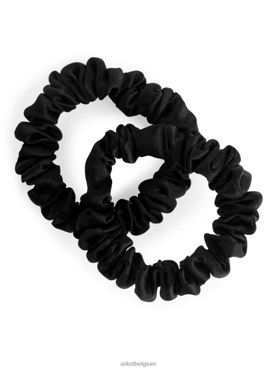 ARKET accessoires 0DXJP876 zwart zijden scrunchies vrouwen