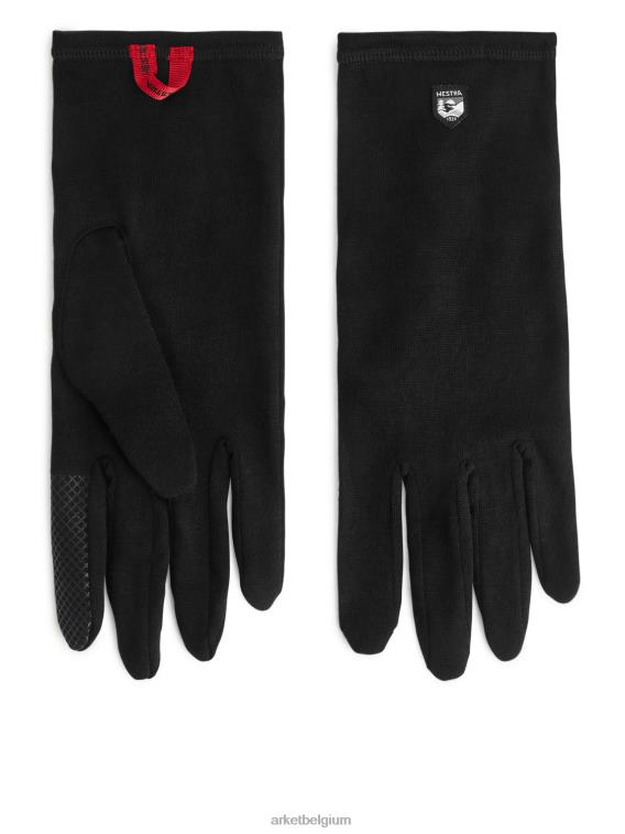 ARKET accessoires 0DXJP904 zwart hestra merinowollen voeringhandschoenen vrouwen