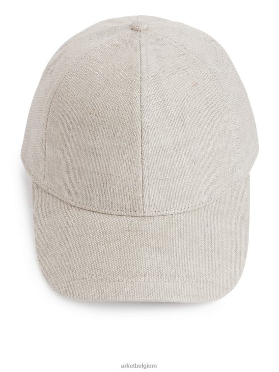 ARKET accessoires 0DXJP638 licht beige linnen kap vrouwen