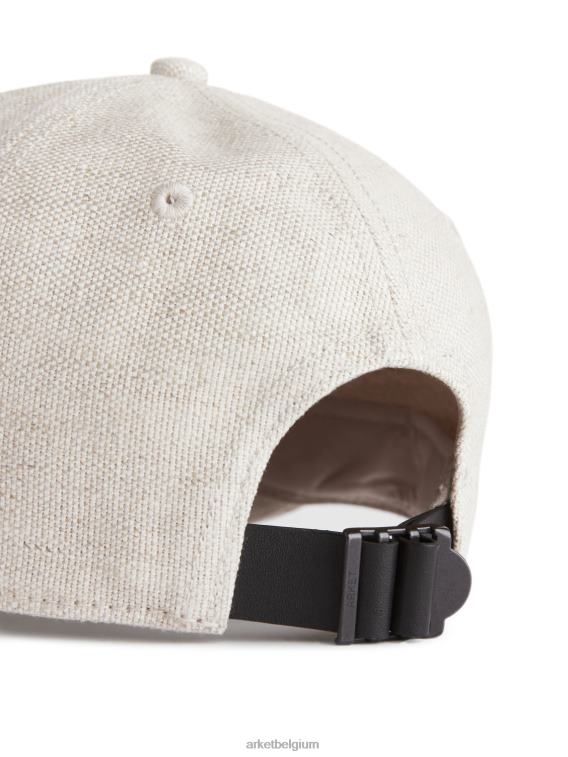 ARKET accessoires 0DXJP638 licht beige linnen kap vrouwen