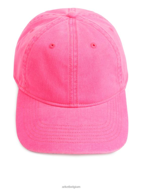 ARKET accessoires 0DXJP821 fel roze pet van gewassen katoenen keperstof vrouwen