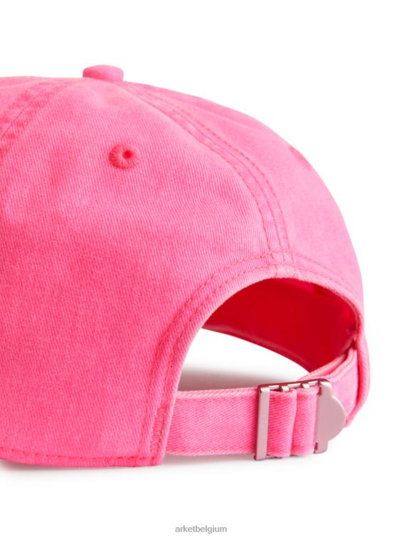 ARKET accessoires 0DXJP821 fel roze pet van gewassen katoenen keperstof vrouwen