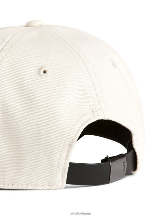 ARKET accessoires 0DXJP822 gebroken wit/zwart pet van katoenen twill vrouwen