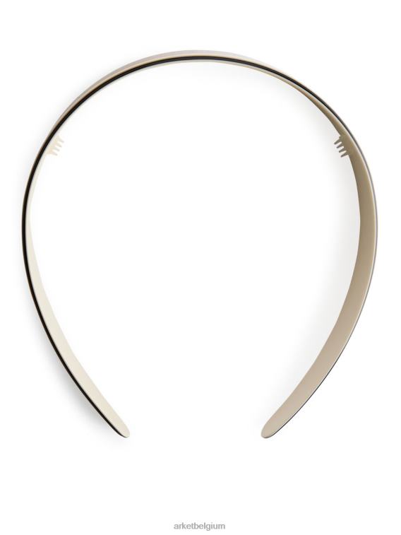 ARKET accessoires 0DXJP868 gebroken wit/zwart contrastkleurige hoofdband vrouwen