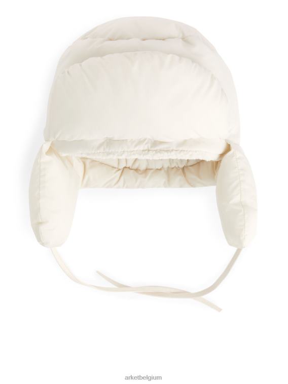 ARKET accessoires 0DXJP885 gebroken wit gewatteerde pelsmuts vrouwen