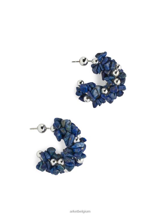 ARKET accessoires 0DXJP777 blauw edelsteen hoepels vrouwen