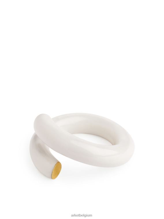 ARKET accessoires 0DXJP795 wit emaille open ring vrouwen
