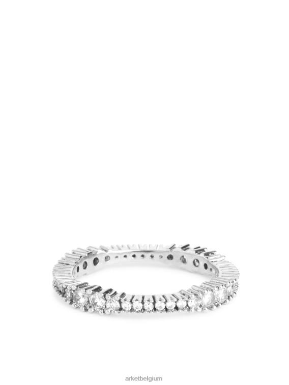 ARKET accessoires 0DXJP796 zilver strass ring vrouwen