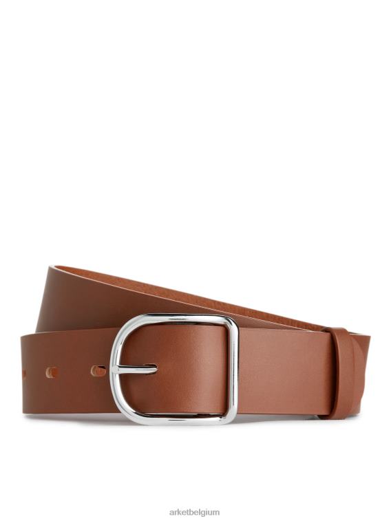 ARKET accessoires 0DXJP828 bruin leren riem vrouwen