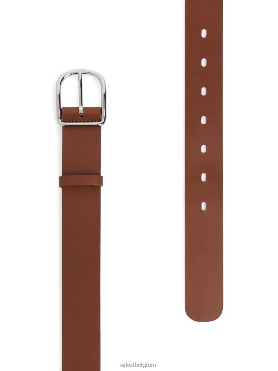 ARKET accessoires 0DXJP828 bruin leren riem vrouwen