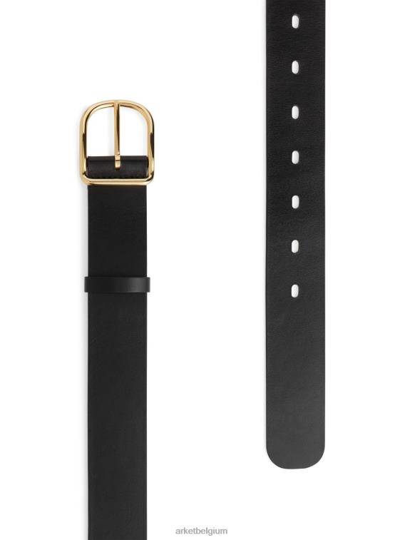 ARKET accessoires 0DXJP829 zwart leren riem vrouwen