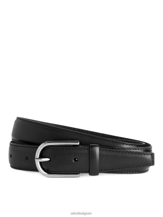 ARKET accessoires 0DXJP836 zwart leren riem vrouwen